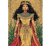 Diamond Art Painting Kit, Egyptian Queen Diamond Painting Kits for Adults, 5D Diamond Art Full Drill Rhinestone Crystal Cross Stitch Painting By Numbers for Adults Home Wall Christmas Decor 30x40cm R4