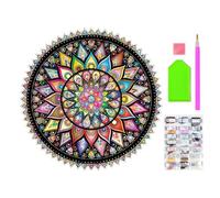 Diamond Art Painting Kits - 5D Retro Mandala Full Drill Crystal Embroidery Painting Kit - Cross Stitch Diamond Art Accessories Tools - Gift for Adults Home Wall Decor - 30×30cm(Color:as Shown)
