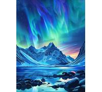 Diamond Art Painting Kits Adults Aurora 5D Crystal Art Full Accessories DIY Gem Sequin Canvas Dimond Painting Kits Stone Mosaic Embroidery Crafts for Adults for Halloween Decorations 36x48inch S-303
