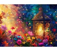 Diamond Art Painting Kits Adults Dreamy 5D Crystal Art Full Accessories DIY Gem Sequin Canvas Dimond Painting Kits Lantern Mosaic Crafts for Adults for Halloween Decorations Gift 20x28inch S-720