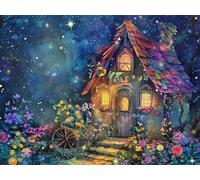 Diamond Art Painting Kits Adults Dreamy 5D Crystal Art Full Accessories DIY Gem Sequin Canvas Dimond Painting Kits Cottage Mosaic Crafts for Adults for Halloween Decorations Gift 28x36inch S-725