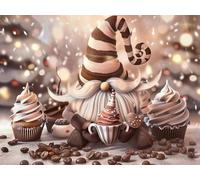 Diamond Art Painting Kits Adults Dwarf 5D Crystal Art Full Accessories DIY Gem Sequin Canvas Dimond Painting Kits Dessert Mosaic Embroidery Crafts for Adults for Halloween Decorations 36x48inch S-781