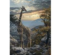 Diamond Art Painting Kits Adults Landscape 5D Crystal Art Full Accessories DIY Gem Sequin Canvas Dimond Painting Kits Giraffe Mosaic Crafts for Adults for Halloween Decorations Gift 20x26inch S-164