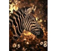 Diamond Art Painting Kits Adults Zebra 5D Crystal Art Full Accessories DIY Gem Sequin Canvas Dimond Painting Kits Butterfly Mosaic Embroidery Crafts for Adults for Halloween Decorations 20x26inch S-7