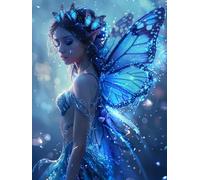 Diamond Art Painting Kits Elf Butterfly Diamond Painting Kits for Adults Beginners And Kids, 5D DIY Crystal Art Cross Stitch Crafts, Mosaic Kits for Adults Home Wall Decor, Unique Gifts 40x54in 0b-444