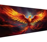 Diamond Art Painting Kits, Flame Phoenix 5D Diamond Painting for Adult Full Drill Canvas Paint by Numbers DIY Kids Embroidery Cross Stitch Pictures Art and Crafts Home Wall Decoration 56x28in S-137