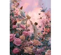 Diamond Art Painting Kits flower Elf Diamond Painting Kits for Adults Beginners And Kids, 5D DIY Crystal Art Cross Stitch Crafts, Mosaic Kits for Adults Home Wall Decor, Unique Gifts 32x44in 0b-362