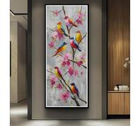 Diamond Art Painting Kits for Adults 60x120cm, 5D Large Diamond Painting Birds Full Round Drill Gem Art Cherry Blossoms Crystal Cross Stitch Arts Paint by Numbers for Home Wall Decor Gifts -LR1061