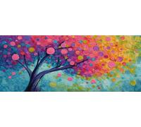 Diamond Art Painting Kits for Adults 80x40cm, 5D Large Diamond Painting Abstract Tree Full Round Drill Gem Art Colorful Crystal Cross Stitch Arts Paint by Numbers for Home Wall Decor Gifts -LR783