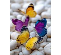 Diamond Art Painting Kits for Adults Colorful Butterfly Round Drill Full Drill 5D Diamond Paintings for Beginner Kid, Canvas Embroidery Rhinestone Crafts, Pictures for Home Wall Decor 70x100cm Qp0921