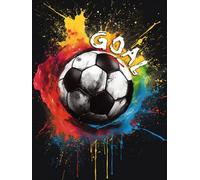 Diamond Art Painting Kits for Adults,Compatible with Colorful Paint Splash Ink Soccer Ball Football Black (2) 5D DIY Full Round Drill Paint with Diamond Dots, Home Wall Decor 11.7 x 15.8 Inch