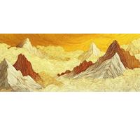 Diamond Art Painting Kits for Adults Gold Round Drill Full Drill 5D Diamond Paintings for Beginners and Kids, Canvas Embroidery Arts Rhinestone Crafts, Pictures for Home Wall Decor 30x60cm Ap6709
