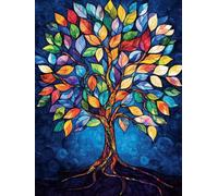 Diamond Art Painting Kits Tree Color Diamond Painting Kits for Adults Beginners and Kids, 5D DIY Crystal Art Cross Stitch Crafts, Mosaic Kits for Adults Home Wall Decor, Unique Gifts 24x32in 0b-843