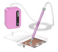 Diamond Art Painting Pen, 1500mAh Rechargebale Vacuum Diamond Art Pen Kits for Adults with USB Charge, Electric Diamond Art Accessories Tools with Storage Tray, 3 Mode Suction and Low Noise (Pink)