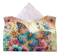 Diamond Art Painting Tissue Box Cover,DIY Rhinestone Leather Tissue Holder