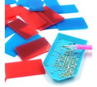 Diamond Art Paintings Glue Clay, AFUNTA 60 PCS DIY Diamond Art Paintings Glue Clay Wax, Embroidery Cross-Stitch Diamond Art Paintings Set Tool(Red,Blue)