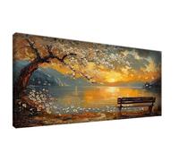 Diamond Art Peach Blossoms Tree Diamond Painting Kits for Adults, DIY Full Drill Crystal Embroidery Cross Stitch Kits, Mosaic Kit for Adults, 5D Dimond Painting Crafts for Room Decor 80x160 cm 0Z-69