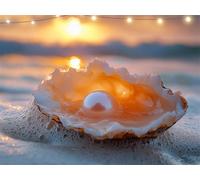 Diamond Art Pearl Diamond Painting Shell Crystal Art Kits for Adults, 5D Round Drill Dimond Painting Kits for Adults Beginner, Mosaic Making Gem Arts for Wall Decor, Gifts for Women 70x95cm K9-247