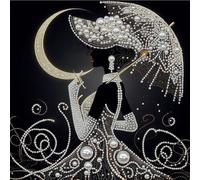 Diamond Art Pearl Painting Kit, DIY Pearl Painting Art Kits for Adults Beginners Home Wall Decor Gem Paintings Picture Arts Craft 30x30cm with Frame