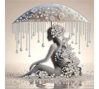 Diamond Art Pearl Painting Kit, DIY Pearl Painting Art Kits for Adults Beginners Home Wall Decor Gem Paintings Picture Arts Craft 30x30cm with Frame