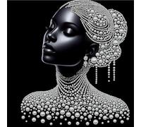 Diamond Art Pearl Painting Kit, DIY Pearl Painting Art Kits for Adults Beginners Home Wall Decor Gem Paintings Picture Arts Craft 30x30cm with Frame