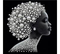 Diamond Art Pearl Painting Kit, DIY Pearl Painting Art Kits for Adults Beginners Home Wall Decor Gem Paintings Picture Arts Craft 30x30cm with Frame