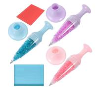 Diamond Art Pen - 3-Piece Refillable Set, Flower Pot Shape Point, Automatic Bead Dispenser, Gem Tray & Glue Clay