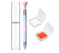 Diamond Art Pens, Diamond Painting Pens with Reusable Wax, Crystal Art Pen Set for Rhinestone Crafts, Diamond Art Accessories Pen with Two Coloured Wax Bars