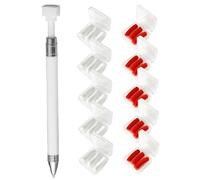 Diamond Art Pens Refillable 5.9 inch Automatic Refillable Wax Pen with 30PCS Red and White Wax Refills for Painting and Nail Art DIY Craft