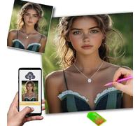 Diamond Art, Personalised Diamond Painting kit Adults 20x30cm Crystal art, Create Your Own Dimond Painting, Personalised Canvas Photos, 5D Embroidery Paintings for Home Decor, Gifts for Women m-40