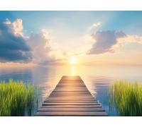 Diamond Art Pier Diamond Painting Kits for Adults, 5D DIY Lake Full Drill Cross Stitch Sequin Gem Art Paintings, Painting by Numbers Arts and Crafts Pictures for Home Wall Decor 16x20 inch W-7605