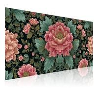 Diamond Art Pink, DIY 5D Diamond Painting Flower Crystal Art 50x100cm Full Drill Gem Embroidery Cross Stitch for Adults & Kids Handicraft Hobbies, Mosaic Canvas Paintings for Living Room Decor 2Z-367