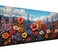 Diamond Art Plant 5D Diamond Painting Kit Flower Large Diamond Art for Adults for Beginners DIY Square Full Drill Cross Stitch Rhinestones Crystal Arts and Crafts for Bedroom Decor 80x160CM L1-988