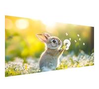Diamond Art Rabbit,40x80in Large Diamond Painting,5D DIY Dandelion Dimond Art for Adults,Crystal Rhinestone Embroidery Canvas Painting for Halloween Decorations Home Room Decor, Gifts for Women W1-434
