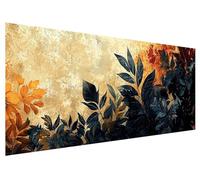 Diamond Art Retro, 130x50cm Large Diamond Painting Kit, 5D DIY Leaves Dimond Painting Kits for Adults, Rhinestones Dimond Art Supplies for Adults, Crystal Arts Kits for Room Christmas Decor Gifts F-58