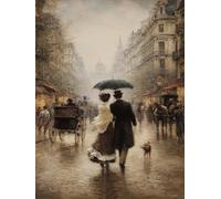 Diamond Art Retro, Street View 5D Diamond Painting Kits, 5D Full Drill Crystal Art Kits for Adults, Cross Stitch Embroidery Crafts Pictures, DIY Adult Crafts, Gifts, Home Decoration, 90x120cm P-8334