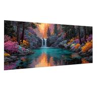 Diamond Art River Diamond Painting Tree Dimond Art for Adults Beginners, 5D Embroidery Cross Stitch Canvas Painting for Kid, Mosaic Making Arts for Home Wall Decor, Gifts for Women 55x110cm FD-1985