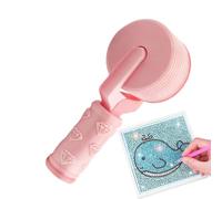 Diamond Art Roller, 3D Printed Rhinestone Art Roller, Gem Ar-t Painting Press Rollers, Rhinestone Embroidery Pressing Paint Rollers, Detachable Gem Painting Tool for Painters Artists Hobbyists, Pink