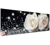 Diamond Art Rose 210x70cm Large Diamond Painting Modern 5D Crystal Art Kits Crafts for Adults Beginners DIY Full Drill Dimond Painting Picture Gem Embroidery Kit Autumn Rome Decor Gifts for Women T-18