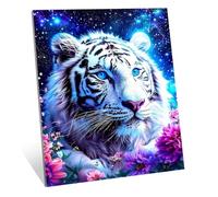 Diamond Art Rose Diamond Painting Kit, 5D Tiger Dimond Art Kits, DIY Full Drill 50x40 cm Gem Arts and Crafts for Adults, Craft Supplies for Kids Embroidery Kit, Perfect Home Decor Gifts 20x16in H-1774
