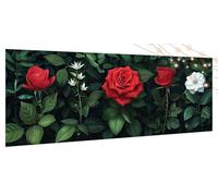 Diamond Art Rose Diamond Painting Kits for Adults, Kids, Beginners, Craft Gifts for Women, DIY Rhinestone Gem Art Accessories, Crystal Cross Stitch Crafts, Large Paintings for Plant 31x70Inch T718