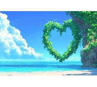 Diamond Art Sea Diamond Painting Kits for Adults, 5D Green Crystal Art Crafts for Adults Gem Paintings, DIY Full Drill Cross Stitch Pictures Embroidery Kit for Home Wall Decor Gifts 40x60cm X-51