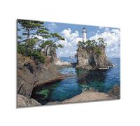 Diamond Art Sea Lighthouse, Diamond Painting Kits Adults Kids, 5D DIY Crystal Embroidery Cross Stitch Painting, Diamonds Mosaic Art Crafts, Hobbies for Adults Women, Room Decor 18x24inch s0yh-87