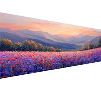 Diamond Art Sea Of Flowers Dimond Art Adults Mountains Diamond Painting,5D Large Mosaic Crafts Adults,Diy Full Drill Rhinestone Cross Stitch Painting Crafts Pictures Kits Home Decor 90x180cm Q1-788