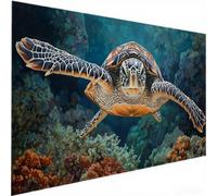 Diamond Art Sea Turtle Animal, Large XXL Diamond Painting Kits Adults, Full Drill Crystal Art Crafts Hobbies for Adults Women, Embroidery Cross Stitch Picture, Home Wall Decor Gifts 32x64in N-143