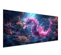 Diamond Art Seahorse, 28x56in Large Diamond Painting Kit, 5D DIY Animal Dimond Art for Adults Set Crystal Rhinestone Embroidery Canvas Painting for Halloween Decorations Home Wall Decor Gifts W1-484