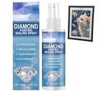 Diamond Art Sealer Spray,Crystal Art Sealer,Diamond Art Glue,Spray for Art with High Gloss,Durable Strong Seal,Diamond Art Kits,Transparent Traceless Craft Glue,Crystal Art Accessories and DIY,100ml