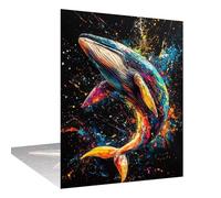 Diamond Art Shark Diamond Painting Color, 5D DIY Crystal Art Kits for Adults, Embroidery Cross Stitch Canvas Pictures Painting by Numbers Kit for Kids, Home Decor, Gifts for Women 50x70cm W6-872