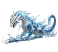 Diamond Art Simplicity, 130x50cm Large Diamond Painting Kit, 5D DIY Dragon Dimond Painting Kits for Adults, Rhinestones Dimond Art Supplies for Adults, Crystal Arts Kits for Room Christmas Decor G-17