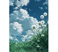 Diamond Art Sky Diamond Painting 25x35cm Dandelion Square Full Drill Crystal Art Kits 5D DIY Canvas Sequin Arts and Crafts for Adults Accessories Paint by Numbers Beginner and Kids for Wall Decor S-7